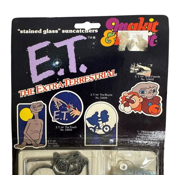 Vintage MAKIT & BAKIT Stained Glass Sun Catcher ET Extra Terrestrial Standing - Picture 3 of 11